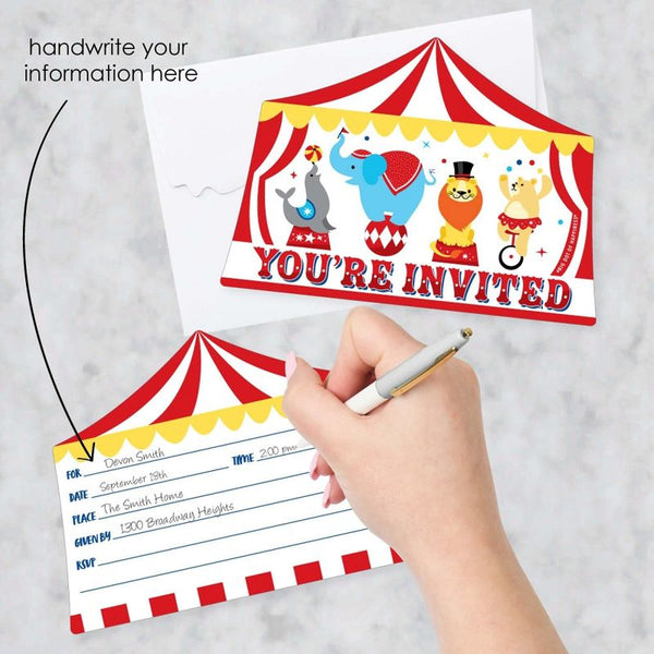 Carnival Themed Party Invitation Card