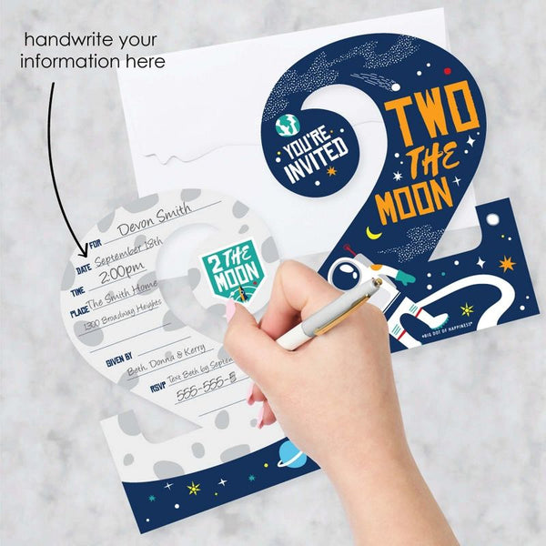 Space Second Birthday Party Invitation Card