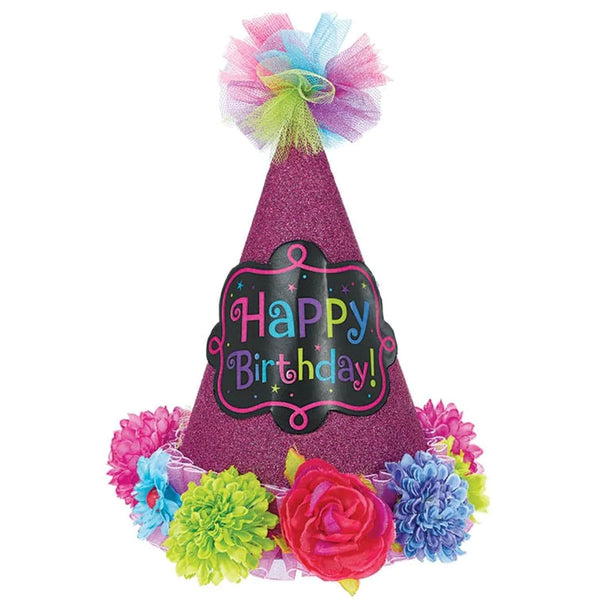 Birthday Chic Cone Hat Headband - Pink