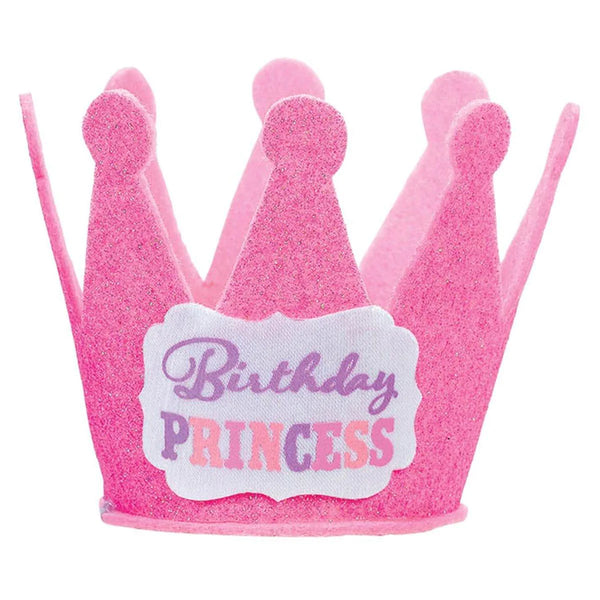 Birthday Princess - Mini Glitter Hat Pink