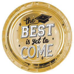 Graduation, The Best Is Yet to Come, Dinner Paper Plates, 10.5 in, 8 Count