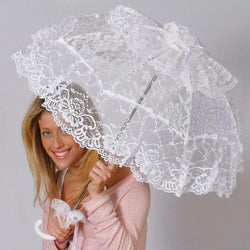 White Victorian Parasol