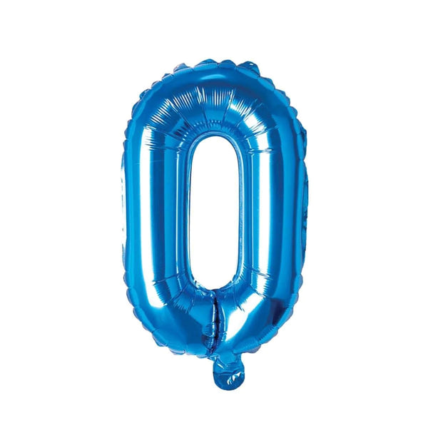 Blue Letter O Foil Balloon, 16 Inches