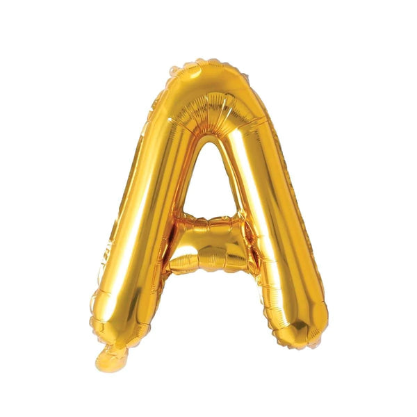 Gold Letter A Foil Balloon, 16 Inches