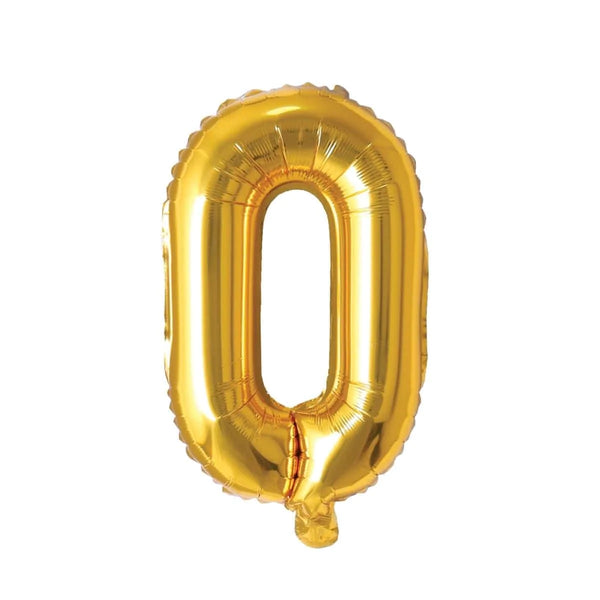 Gold Letter O Foil Balloon, 16 Inches