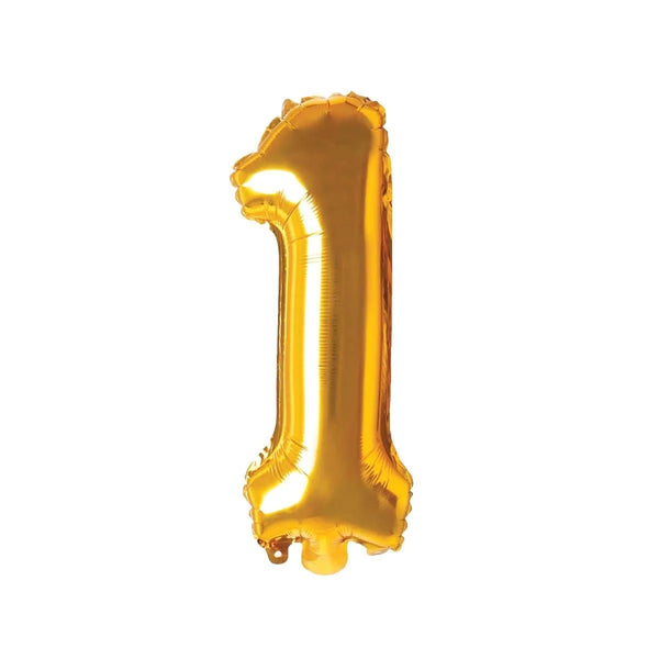 Gold Number 1 Foil Balloon, 16 Inches