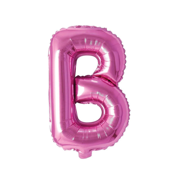 Pink Letter B Foil Balloon, 16 Inches