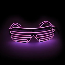 Pink flashing LED party sunglasses