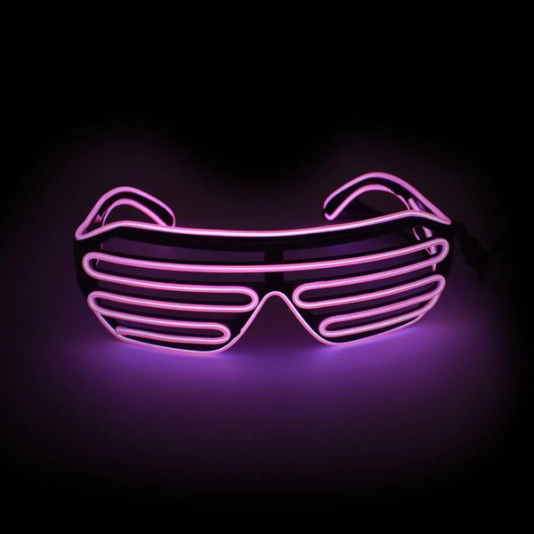 Pink flashing LED party sunglasses