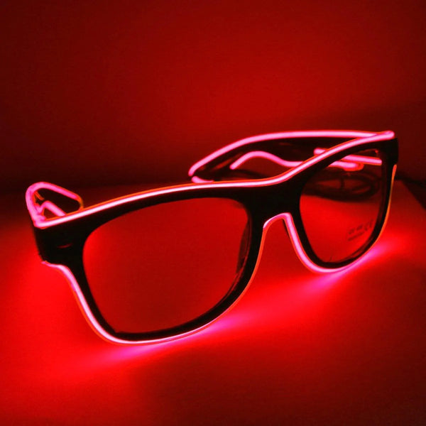 Red flashing LED sunglasses